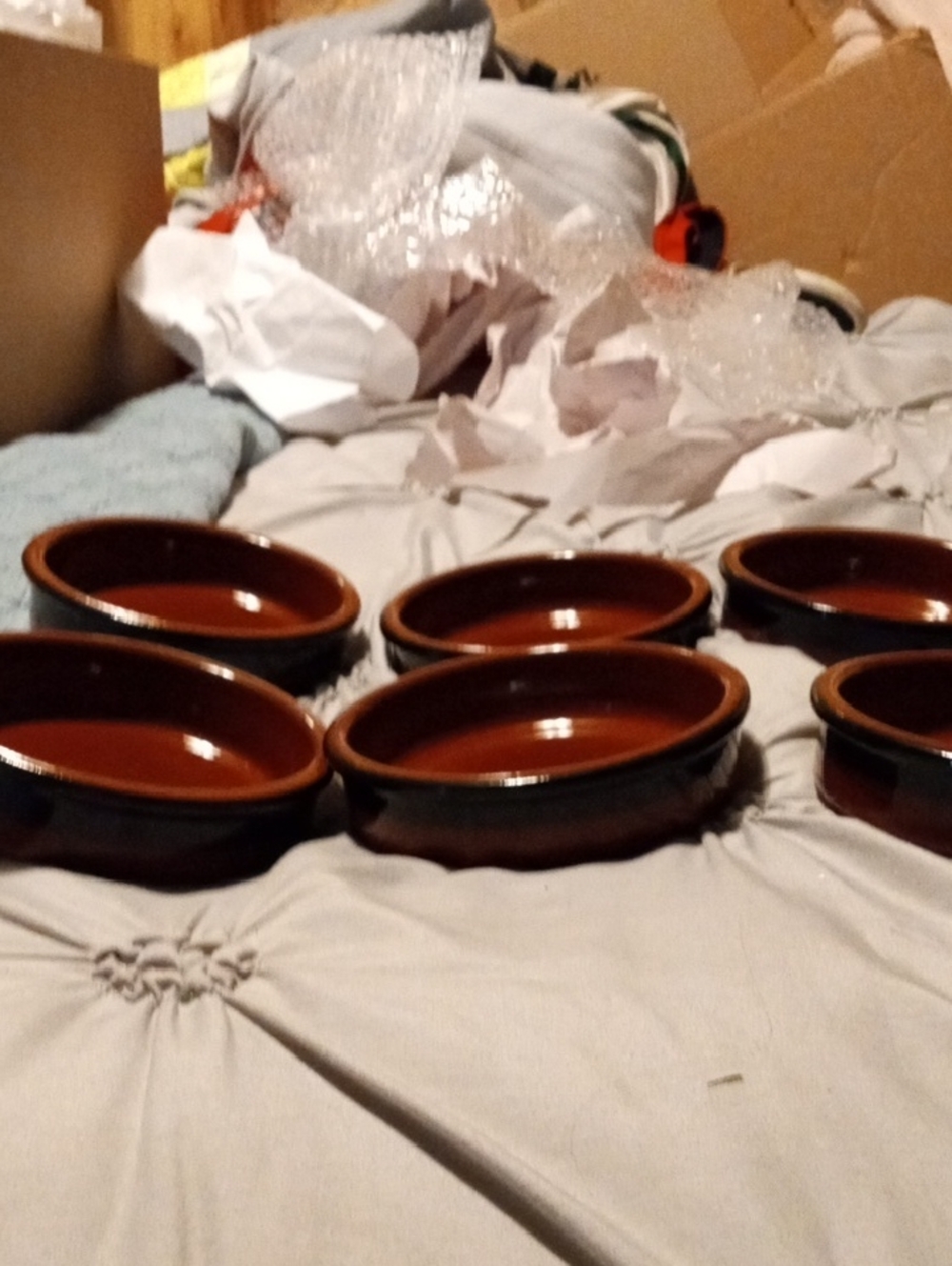 Stoneware Oval Baker Set - Brown Glazed Serving Dishes
